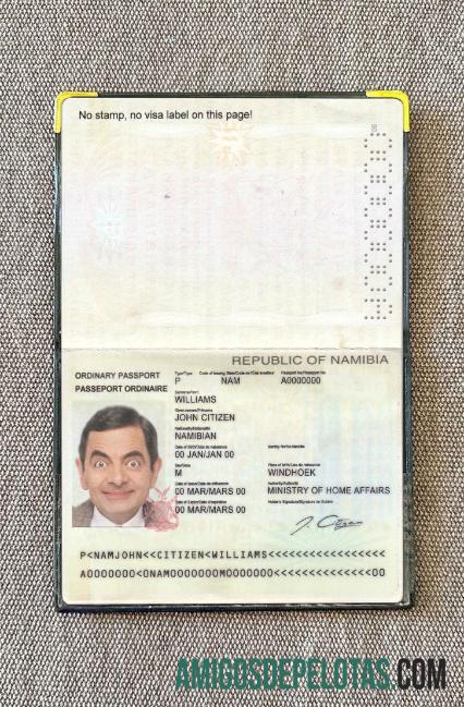 Look fotográfico do Passe da Namíbia exemplo real